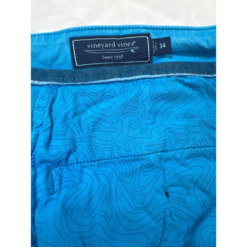 Vineyard Vines Mens 34 Island Short Bright Blue Stretch Cotton Chino 1H000019 - Picture 3 of 10